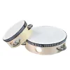 Drum Tambourine Bell Hand trzymał tamburynowe brzozy metal Jingles Dzieci Muzyka muzyczna KTV Percussion Toy 6 cala 7 cali 10 cali