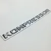 Chroom Zilver KOMPRESSOR Brief Logo Kofferbak Embleem Badge Sticker voor Mercedes W203 W204 W212 W221 AMG190p