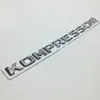 Chrome Silver Kompressor Logo Logo Trunk Emblem Sticker لـ Mercedes W203 W204 W212 W221 AMG190P