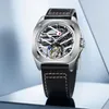 Нарученные часы Aesop Mechanical Watch for Man Real Tourbillon Skeleton Watches Luxury Fashion Business Водонепроницаемое сапфировое зеркало