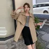 Women's Trench Coats British Style Khaki Short Coat With Belt Spring Autumn Women Loose Casual Lapel Double-breasted Female Outwear Moda