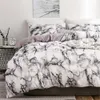 Bettwäsche-Sets Nordic Modern Style Marmormuster Bedrucktes Bettbezug-Set mit Kissenbezug Double Full Queen King Size Bett 5 Farben 230807