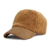 Ball Caps Faux Lamm Wolle Baseball Kappe Für Männer Frauen Teddy Fleece Sport Hüte Warme Winter Outdoor Herren Trucker Hut haar