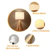 LED Wooden Bedside Lamp Tripod Table Lamp Vintage White Linen Lampshade for Bedroom Living Room E27 Socket(Bulb Not Included) HKD230807