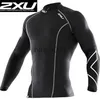 Men's T-Shirts 2XU Sports long-sleeved men's tights running high elastic tights quick-drying fitness clothes outdoor training U15 J230807