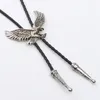 Hanger Kettingen Mode Eagle Dance Bolo Tie Western Cowboy Rodeo Lederen Riem Stropdas Ketting Voor Mannen Vrouwen