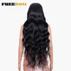 Lace Wigs FREEDOM Synthetic Lace Front Wigs For Black Women Super Long Body Wavy Lace Wig Brown Ombre Pink Wig Cosplay Wigs Heat Resistant 230807