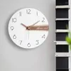 Wall Clocks Office Silent Clock Round Quartz Fashion Classic Italy Quiet Aesthetic Minimalist Horloge Home Decor GXR45XP