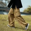 Pantalon homme mode Cargo surdimensionné hommes jambe large longue Baggy pantalon noir kaki Streetwear bas Parachute militaire tactique