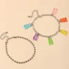 Tornozeleiras moda boho jóias pulseira inicial pulseira cubana link colllet de tornozela de pulseira de praia para mulheres decoração de pé