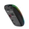 Mouse Mouse wireless Compatibile con Bluetooth 1600 DPI RGB Mouse Computer Silent Mause Mouse da gioco ergonomico retroilluminato a LED per PC portatile X0807