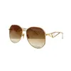 Sunglasses Gold Silver Round Metal Large Frame High Quality Women's Prescription Myopia Glasses 57Y Fashion Men's