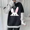 Moletom Masculino Moda Feminina Kawaii Manga Dia de Páscoa Meninos Meninas Presente Roupas Casuais Oversize Primavera Masculino Camisolas