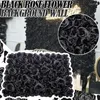 Party Decoration Black Rose Artificial Flower Wedding Bakgrund Wall Gothic Halloween Dark Style Silk Panel