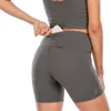 Shorts femininos esportivos curtos à prova de agachamento, cintura alta, qualidade, macio, fitness, shorts legging para ioga, ciclismo, academia atlética lu-168