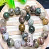 Strand Natural Ocean Jasper Bracelet Round Beads Jewelry Women Men Healing LoversGift 1pcs 20mm