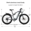 Shengmilo 26 Inch Electric Mountain Bike 1000W PEAK E-MTB BAFANG Full Suspension Ebike City Fat Tire Bicycle 17.5Ah 48V SAMSUNG E-bike Shimano 7 Speed Moped 40KM/H