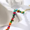 Pulseiras femininas de chacra de pedra natural colorida com miçangas ajustáveis pulseira de corrente para namorada presente de festa joias
