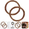 Dekorativa blommor 2 PCS WREATH Circle Dream Catcher Natural Vine Floral Rattan Frame Dekorera ringtråd Diy Garland Rings Making