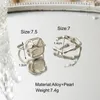 Pierścionki ślubne 2023 Srebrny kolor minimalistyczny nieregularny palec kreatywny geometryczny punkowy otwarcie dla kobiet biżuteria dziewcząt