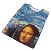 T-shirts pour hommes Scream And Selfie Of Four Paintings Mash Up Casual Polyester TShirt Style Loisirs Thin Shirt Male Special