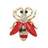 Broches Broches Baiduqiandu Marque 12 Mixte dans une Carte Cristal et Émail Coccinelle Insectes Broche Broches Ensembles HKD230807