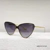 Sunglasses Triangle Metal Frame Women's Cat Eyes Cool Small Fashion Sun-shading Ocean Color Party Glasses