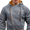 Herrtröjor plus storlek män tröja sida zip spacket outwear överdimensionera hoodie hoodie hösten vinter lösa dragkammare man