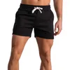 Men's Shorts 2023 Elastic Band Beach Solid Color Cotton Loose Running Fitness Moisture Wicking Large Size Breathable