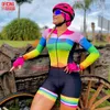 Conjuntos de camisas de ciclismo Triatlo Macaquinho Feminino Macacão Manga Longa Moletom Meias de Bicicleta Corrida Conjunto de Uniforme de Equipe Profissional 230807