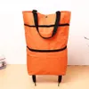 Trolley per la spesa Borsa per la spesa pieghevole portatile Oxford Carrello della spesa Borse per la spesa riutilizzabili Ruote Rolling Organizer295N