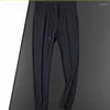 Pantalons pour hommes luxe et haut de gamme élastique glace soie sport décontracté pour Slim Fit Leggings été mince gardes de mode