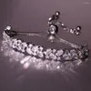 Bracelet Honghong Haute Qualité Brillant Irrégulier Goutte D'eau Type 3A Zircon Bracelet Réglable Femme Belle Rencontres Cadeaux De Vacances