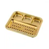 Plates 1 Set Barbecue Tray Detachable Integrated Sauce Plate Drain Oil Grade Heat-Resistant