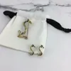 Vintage cuivre boucles d'oreilles broche Simple S lettre bambou Antique classique dames broches gouttes ensemble fête bijoux cadeaux