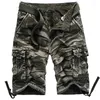 Shorts pour hommes Vêtements de travail Coton Camouflage Loose Five Point Multi Bag Pants Tendances de la mode européenne et américaine