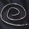 Chaînes Simple minimaliste en acier inoxydable Tube chaîne collier ras du cou mode cercle boucle bijoux pour hommes et femmes cadeau