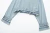 Femmes Trench-Coats Femmes Mode printemps bleu Denim trench-coat Vintage à manches longues Ceinture détendue Femme Survêtement Chic Tops 230804
