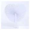 Fans Parasols Nuove forniture europee White Love Ventaglio di carta bianca Drop Delivery all'ingrosso Eventi per feste Accessori Dhxxt