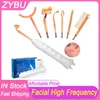 7 Glazen Buizen Hoge Frequentie Elektrode Wand Machine Handheld Huidverstrakking Acne Spot Rimpels Remover Schoonheidstherapie Gezwollen Ogen Gezichtsverzorging Verjonging