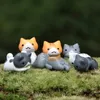 Плантеры горшки Buah/set lucu neko meow dano kucing pot bunga pemandangan boneka mini balkon pot bunga rumah r230807