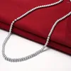 Kedjor klassiker 925 sterling silver halsband smycken 18 tum ihålig 4mm buddha pärlor mode halsband för kvinnor julklappar