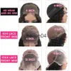 Human Hair Capless Wigs 220 Density Curly Human Hair Wig 13x4 HD Transparent Lace Frontal Wig Kinky Curly Wig Glueless 4x4 Closure Human Hair Wig Remy x0802