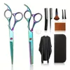 10 -stycken Professional Hair Cutting Scissors Kit - Frisör i rostfritt stål.