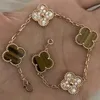 Designer Bracciale a quattro foglie Bracciale Luxuria 18K a quattro foglie perle perle a 4 foglie oro leaf di marca laser Orecchini in bracciale Collana Bracciale Wedding520