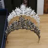 Cheap Shiny Party Tiara Clear Crystals King Queen Crown Wedding Nupcial Crowns Costume Art Deco Princess Performance Tiaras Head Pi274s