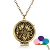 Pendant Necklaces New Essential Oil Diffuser Hollow Flowers Open Locket Long Chains For Women Aromatherapy Fashion Jewelry Gift Drop D Dhhqd