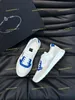 2023 Män B22 High-End Designer Lace-Up Leather Casual Sneakers för män Smooth Calfskin Loafers med andningsbara nät 38-46