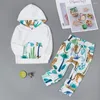 Kleidungsstücke Babykleidung 2023 Herbst Winter Kleinkindjunge Mädchen Set Cartoon Print Hoodied Sweatshirt Hosen 2pcs Outfits 0-18 Monate