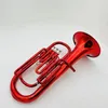 Tenor Horn Trumpet B Flat Flat 3-Ide Brass antractories مع إكسسوارات الحالة